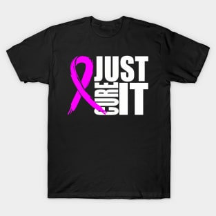 breast cancer // just cure it T-Shirt